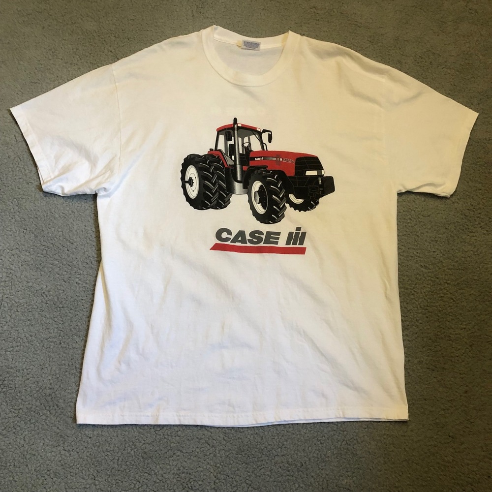 Vtg 90s Case IH MX270 Tractor T Shirt Mens XL Hanes Heavyweight Farm Graphic Tee